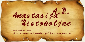 Anastasija Mistopoljac vizit kartica